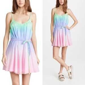 Olivia Rubin Babette Mini Dress Pastel Ombre Rainbow Size 4